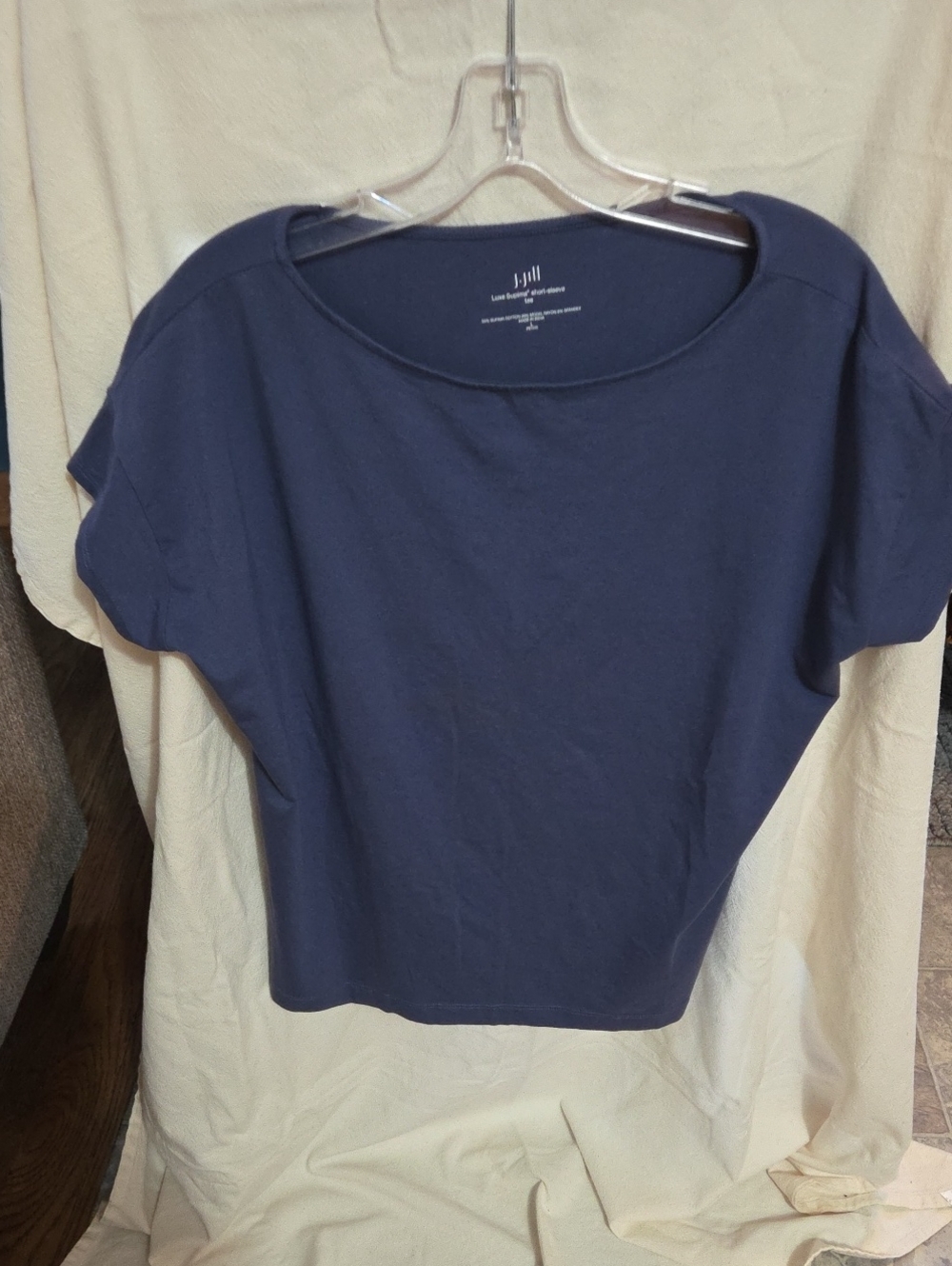J. Jill Navy Short Sleeve Top